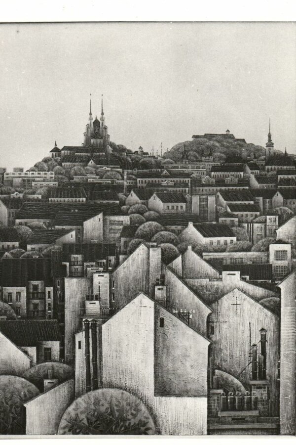 Bohumil Vrzal, Brno, 1985, kombinovaná technika, 85 x 115 cm